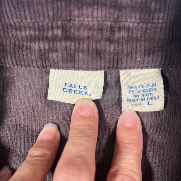 Vintage Falls Creek Corduroy Blazer Womens Large Buttons Chocolate Brown Preppy - Picture 4 of 7